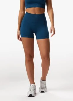 Gym King Sculpt Seamless 3" Short - Marine Teal -Gym King Store SCULPTSEAMLESSBRA SHORT MARINETEALWBT A2AYMWSR A2BQ5 286