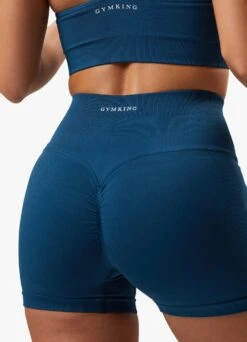 Gym King Sculpt Seamless 3" Short - Marine Teal -Gym King Store SCULPTSEAMLESSBRA SHORT MARINETEALWBT A2AYMWSR A2BQ5 290