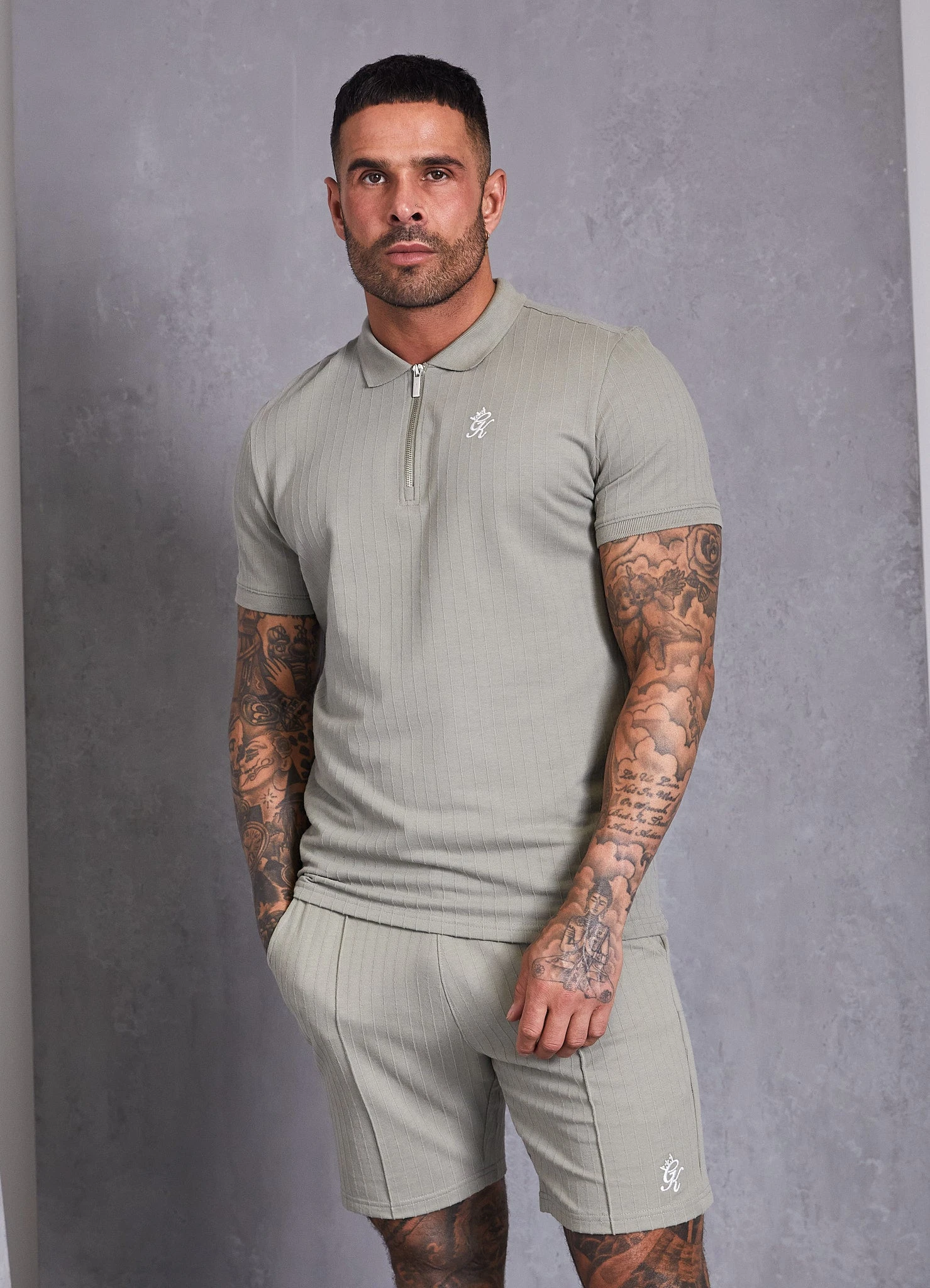 Gym King Riviera Signature Polo - Khaki 3 Gym King Riviera Signature Polo - Khaki