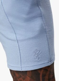 Gym King Signature Texture Short - Cloud Blue -Gym King Store SIGNATURETEXTUREPOLO SHORT CLOUDBLUEPOS A2CNUSHR A2CNZ198