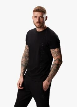 Gym King Split Linear Tee - Black -Gym King Store SPLITLINEARTEE BLACKSST A2CR6 03