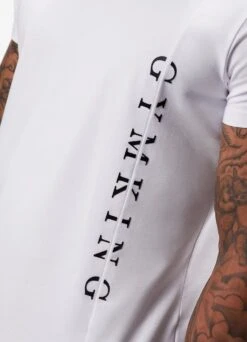 Gym King Split Linear Tee - White -Gym King Store SPLITLINEARTEE JOGGER WHITEBLACKSST A2CR1TSB A2CRD58