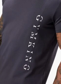 Gym King Split Linear Tee - Graphite -Gym King Store SPLITLINEARTEE SHORT GRAPHITESST A2CR3SHR A2CR732