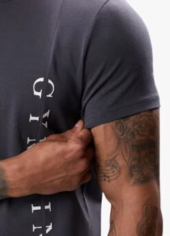 Gym King Split Linear Tee - Graphite -Gym King Store SPLITLINEARTEE SHORT GRAPHITESST A2CR3SHR A2CR733