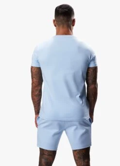 Gym King Split Linear Tee - Soft Blue -Gym King Store SPLITLINEARTEE SHORT SOFTBLUESST A2CR4SHR A2CR817