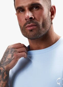 Gym King Split Linear Tee - Soft Blue -Gym King Store SPLITLINEARTEE SHORT SOFTBLUESST A2CR4SHR A2CR820