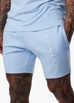 Gym King Split Linear Short - Soft Blue -Gym King Store SPLITLINEARTEE SHORT SOFTBLUESST A2CR4SHR A2CR823