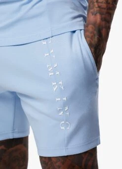 Gym King Split Linear Short - Soft Blue -Gym King Store SPLITLINEARTEE SHORT SOFTBLUESST A2CR4SHR A2CR824