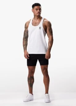 Gym King Stringer Jersey Vest - White -Gym King Store STRINGERVEST WHITEVST 0499195