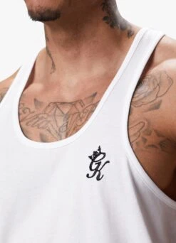 Gym King Stringer Jersey Vest - White -Gym King Store STRINGERVEST WHITEVST 0499199