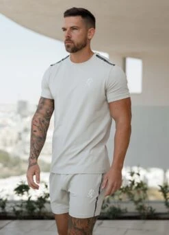 Gym King Taped Jersey Short - Light Stone 16 Gym King Taped Jersey Short - Light Stone -Gym King Store TAPE JERSEY STONE