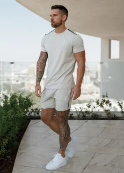 Gym King Taped Jersey Short - Light Stone 15 Gym King Taped Jersey Short - Light Stone -Gym King Store TAPE STONE