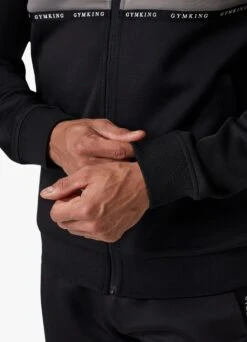 Gym King Taped Core Plus Jacket - Black/Steel -Gym King Store TAPEDCOREPLUSJACKET BLACKSTEELCJK B2CW0 73