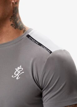 Gym King Taped Core Plus Tee - Steel -Gym King Store TAPEDCOREPLUSTEE STEELSST B2CW1 98