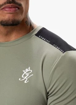 Gym King Taped Core Plus Tee - Soft Khaki -Gym King Store TAPEDCOREPLUSTEE SHORT SOFTKHAKISST B2CW5SHR B2CW9 52