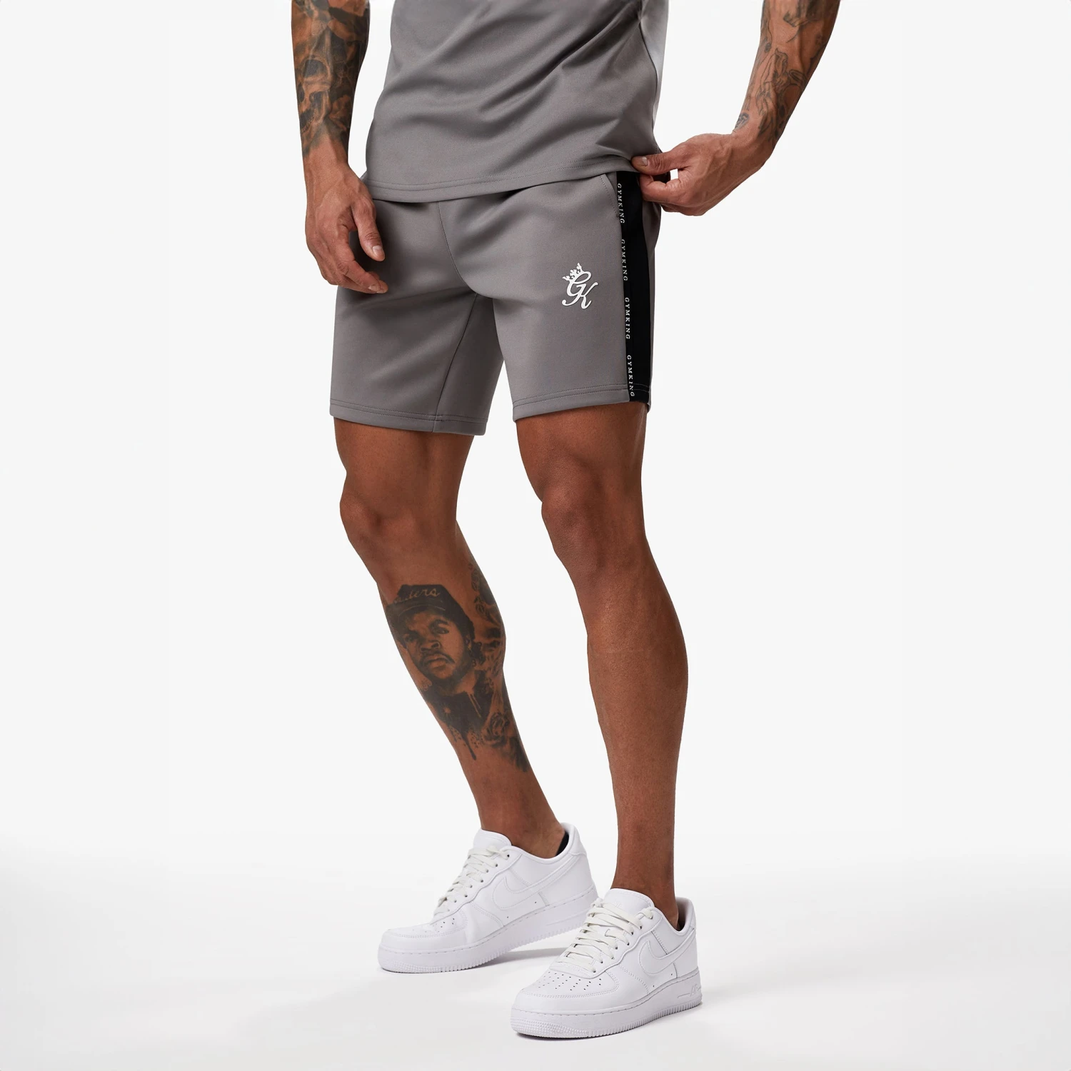 Gym King Taped Core Plus Short - Steel 4 Gym King Taped Core Plus Short - Steel - Image 2