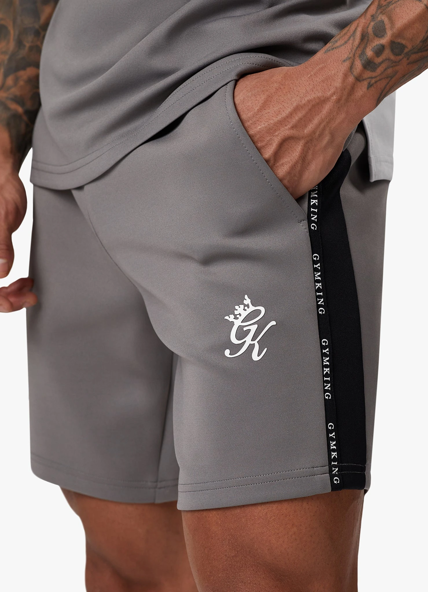Gym King Taped Core Plus Short - Steel 5 Gym King Taped Core Plus Short - Steel - Image 3