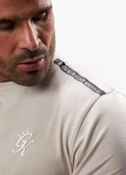 Gym King Taped Jersey Tee - Light Stone -Gym King Store TAPEDJERSEYTEE SHORT LIGHTSTONESST A2CIFSHR A2CIK219