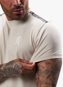 Gym King Taped Jersey Tee - Light Stone -Gym King Store TAPEDJERSEYTEE SHORT LIGHTSTONESST A2CIFSHR A2CIK220