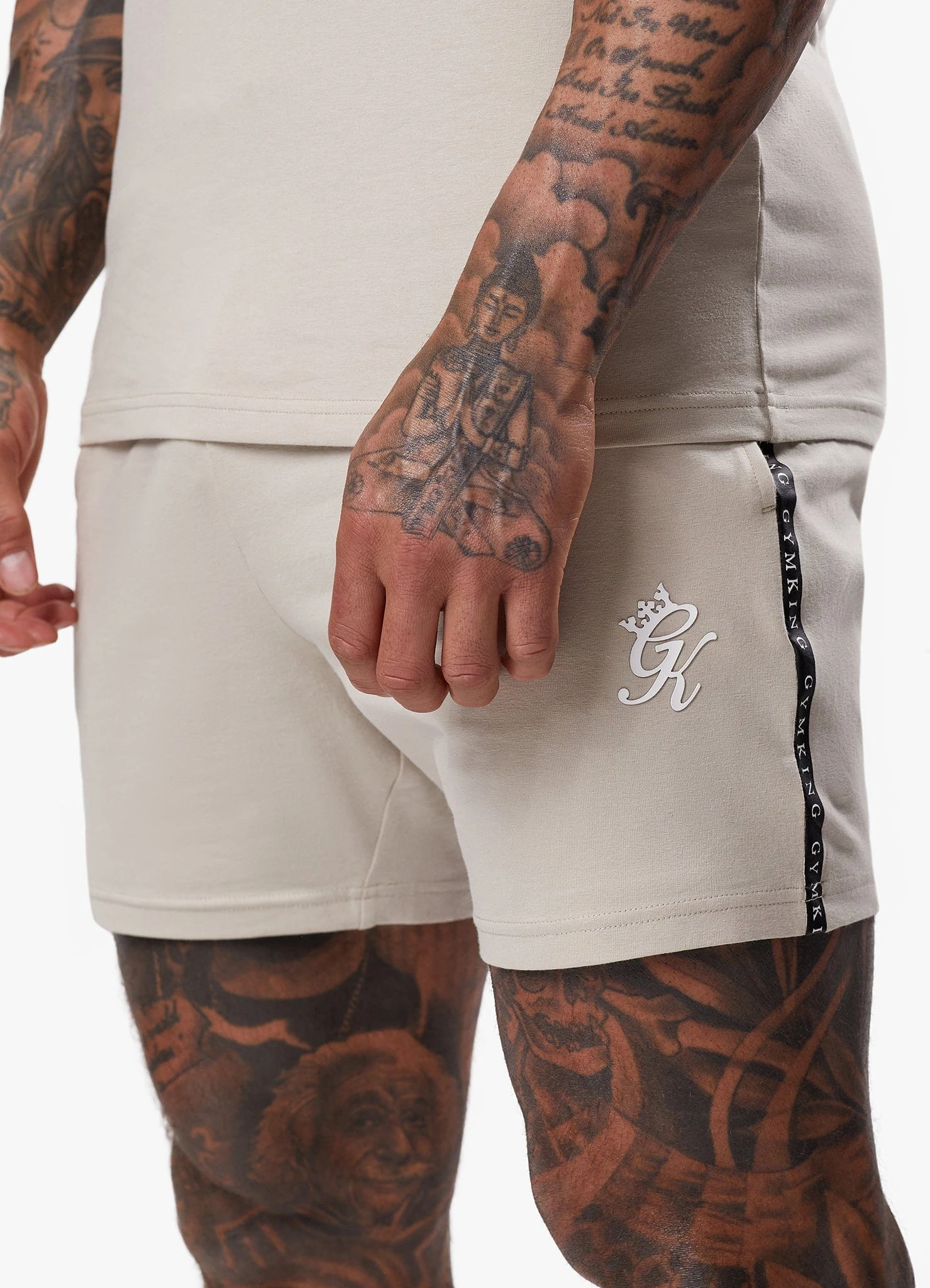 Gym King Taped Jersey Short - Light Stone 13 Gym King Taped Jersey Short - Light Stone - Image 11