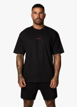 Gym King Training Division Tee - Black/Red -Gym King Store TDTEE SHORT BLACKREDSST A2B8DSHR A2B8Y 120 2