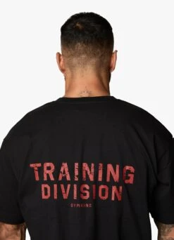 Gym King Training Division Tee - Black/Red -Gym King Store TDTEE SHORT BLACKREDSST A2B8DSHR A2B8Y 127