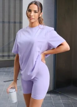 Gym King Established Boyfriend Tee - Lilac -Gym King Store TEE LILAC