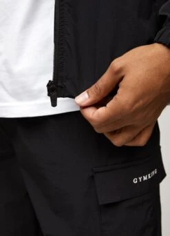 Gym King Utility Woven Bomber - Black -Gym King Store UTILITYWOVENBOMBER JOGGER BLACKTSB A27NXTST A27NS 333