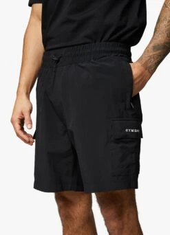 Gym King Utility Woven Cargo Short - Black -Gym King Store UTILITYWOVENBOMBER SHORT BLACKTST A27NSSHR A28YA 439