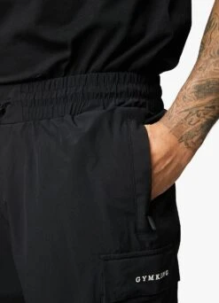 Gym King Utility Woven Cargo Short - Black -Gym King Store UTILITYWOVENBOMBER SHORT BLACKTST A27NSSHR A28YA 440