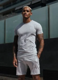 Gym King Fundamental Jersey Tee - Grey Marl -Gym King Store Untitled 1copy