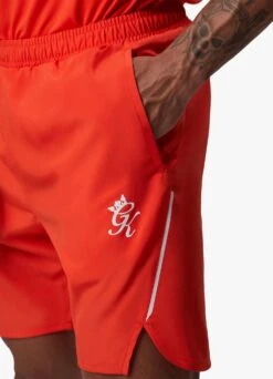 Gym King Flex 6" Short - Chilli Red/White -Gym King Store c18