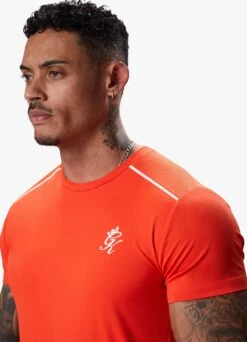 Gym King Flex Tee - Chilli Red/White -Gym King Store c7