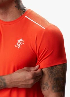 Gym King Flex Tee - Chilli Red/White -Gym King Store c8