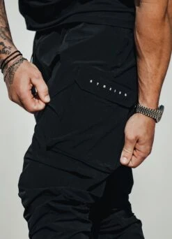 Gym King Rebellion Cargo Jogger - Black -Gym King Store cargo rebel