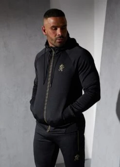 Gym King Full Zip Poly Hood - Black/Gold -Gym King Store classicsq3234240copy
