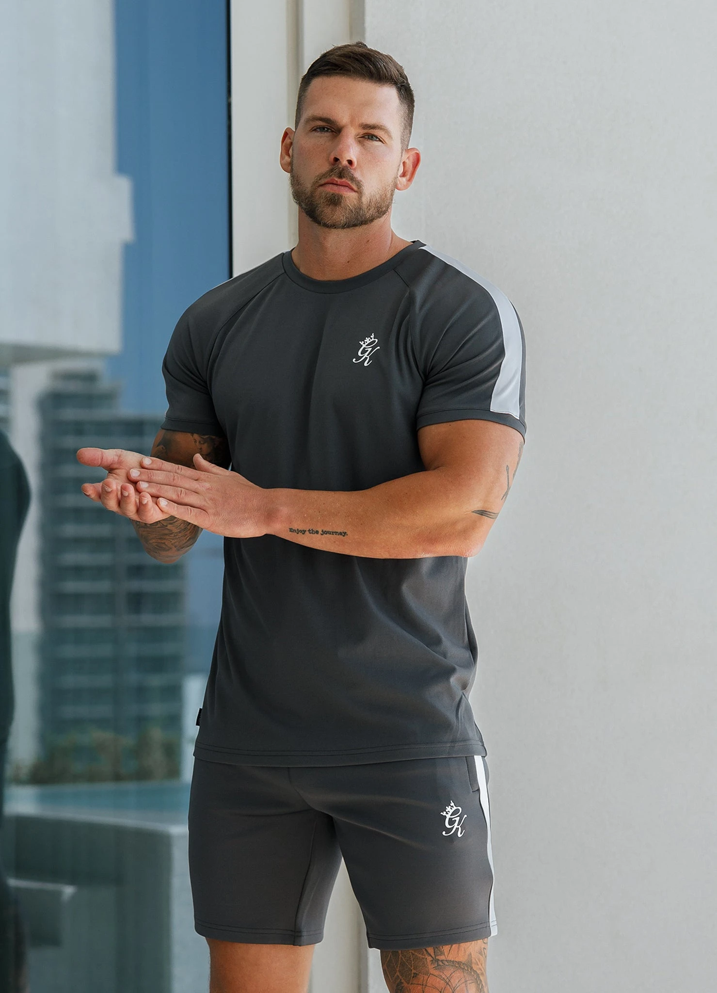 Gym King Core Plus Poly Tee - Graphite 3 Gym King Core Plus Poly Tee - Graphite