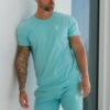 Gym King Core Plus Poly Tee - Aqua Blue -Gym King Store cpp aq