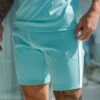 Gym King Core Plus Poly Short - Aqua Blue -Gym King Store cpp aquashort