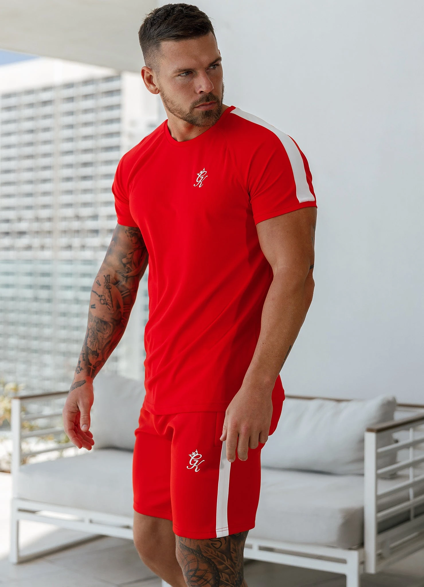Gym King Core Plus Poly Tee - Chilli Red 3 Gym King Core Plus Poly Tee - Chilli Red
