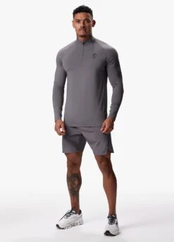 Gym King Flex 6" Short - Fossil Grey/Black -Gym King Store f1