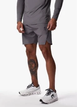 Gym King Flex 6" Short - Fossil Grey/Black