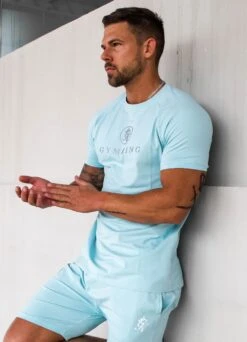 Gym King Pro Jersey Tee - Aqua Blue -Gym King Store pro tee aqua2 20cd26fc bc6b 4938 95d4 a48cf174551c