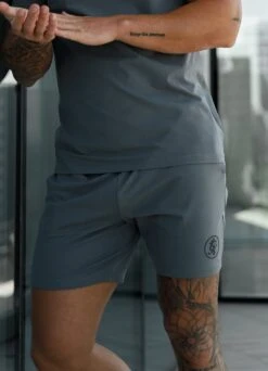 Gym King Pro Logo Short V2 - Fossil Grey