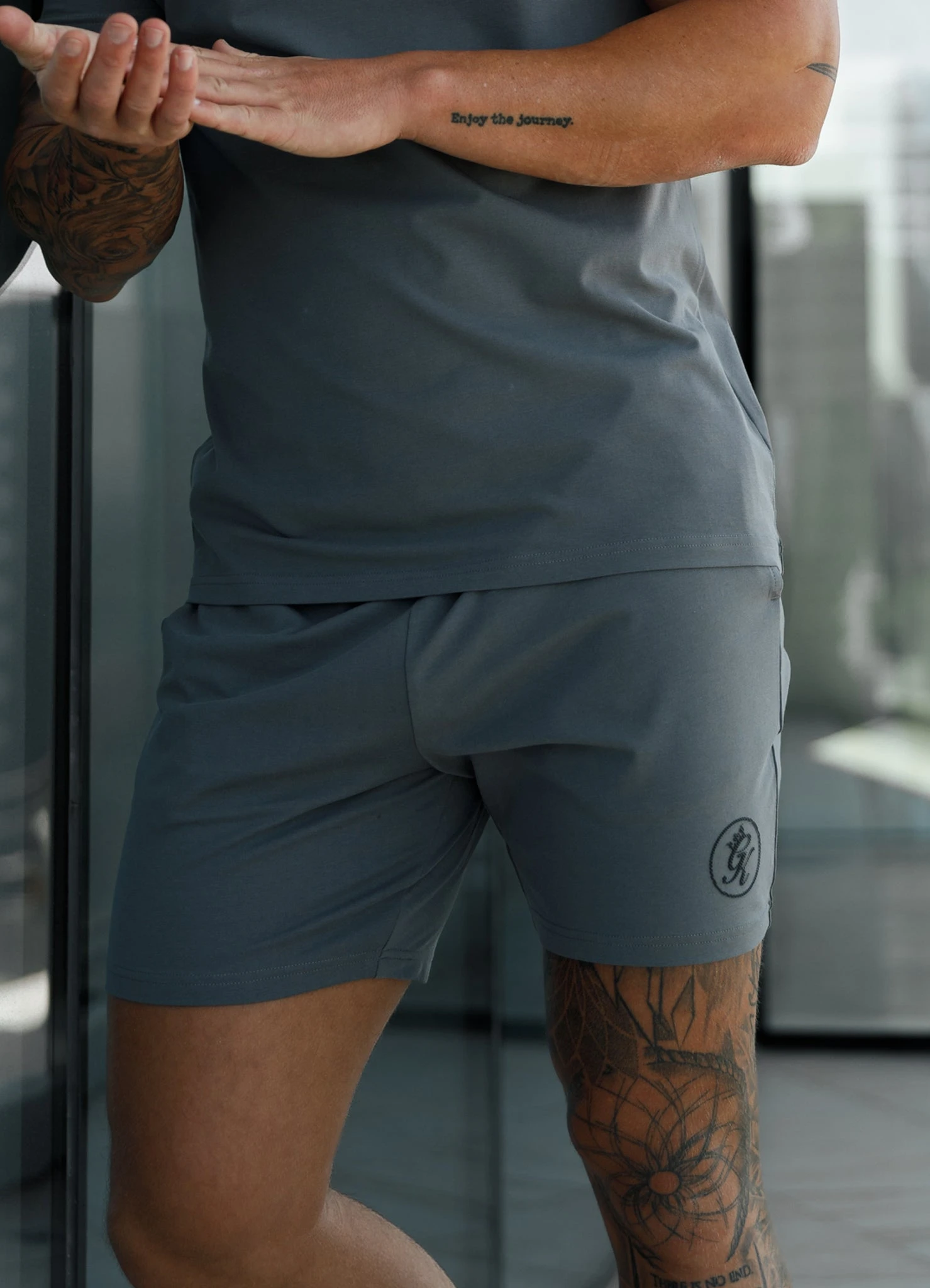 Gym King Pro Logo Short V2 - Fossil Grey 3 Gym King Pro Logo Short V2 - Fossil Grey