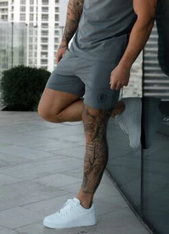 Gym King Pro Logo Short V2 - Fossil Grey 18 Gym King Pro Logo Short V2 - Fossil Grey -Gym King Store progrey7
