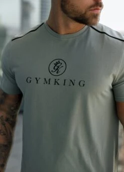 Gym King Pro Logo Tee V2 - Khaki -Gym King Store prokhaki2