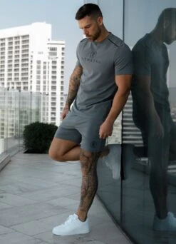 Gym King Pro Logo Tee V2 - Fossil Grey -Gym King Store prov9