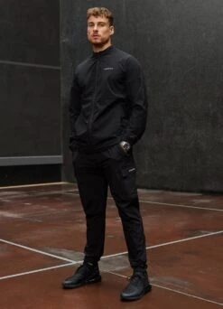 Gym King Utility Woven Bomber - Black -Gym King Store utility web black bomber