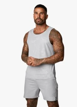 Gym King Debossed Camo Vest - Cloudy Grey -Gym King Store vest 22d80408 8539 40e8 860f 0a9928a3693b